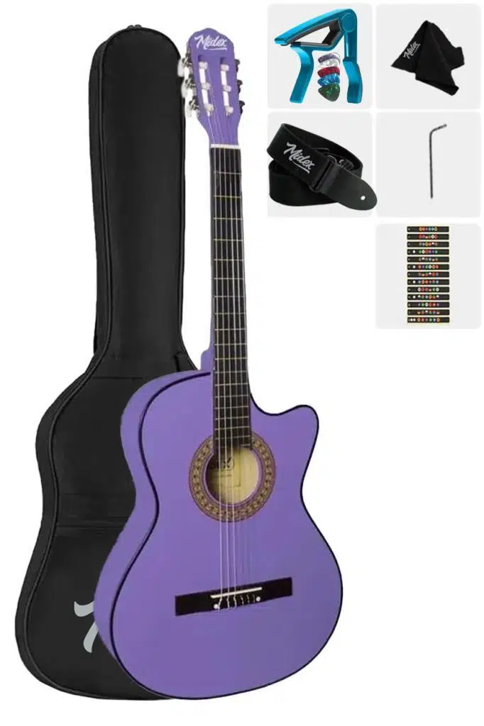 Midex CG-395PRP-OUT Klasik Gitar 4/4 Sap Ayarlı Kesik Kasa Full Set (OUTLET)