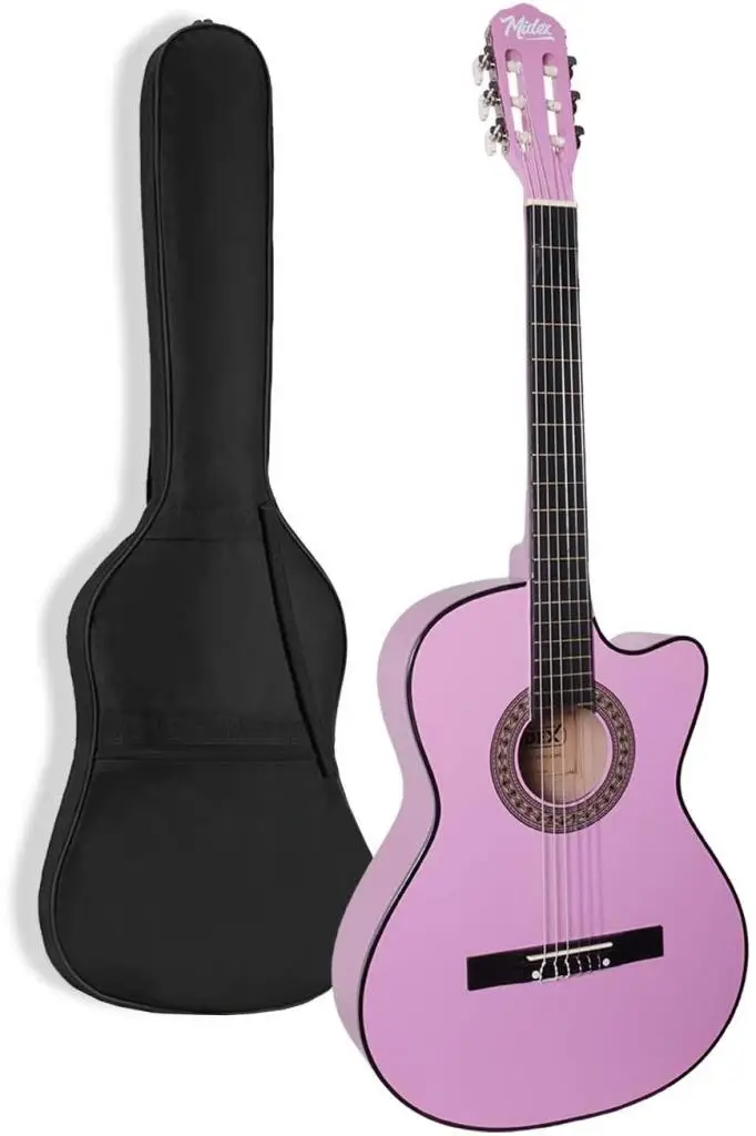 Midex CG-395PU Lila Renk Kesik Klasik Gitar 4/4 Yetişkin Boy Sap Ayarlı Full Set