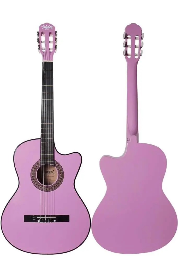 Midex CG-395PU Lila Renk Kesik Klasik Gitar 4/4 Yetişkin Boy Sap Ayarlı Full Set