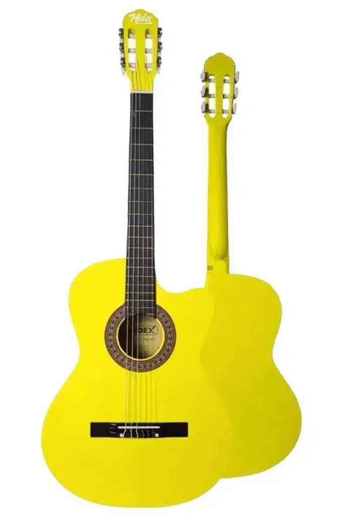 Midex CG-395YLW Klasik Gitar 4/4 Sap Ayarlı Kesik Kasa Full Set (Çanta Askı Metod Pena)