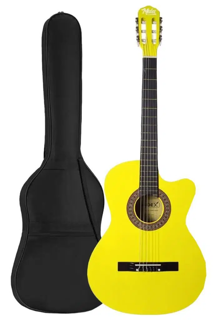 Midex CG-395YLW Klasik Gitar 4/4 Sap Ayarlı Kesik Kasa Full Set (Çanta Askı Tuner Metod Pena)