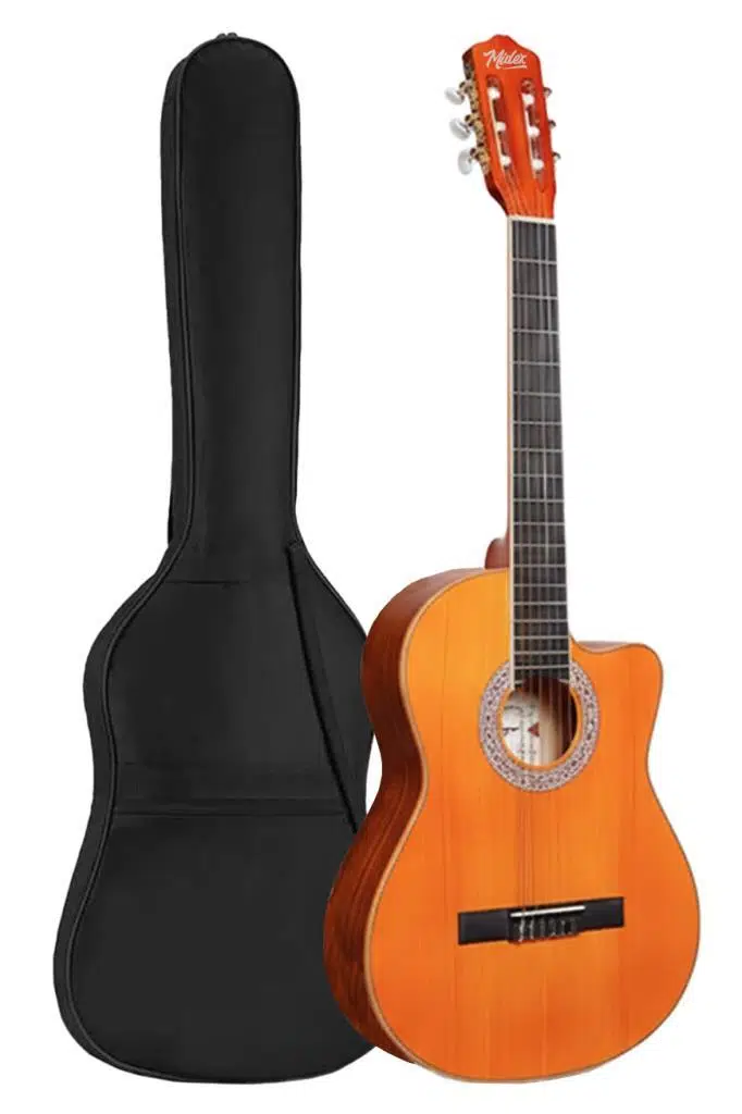 Midex CG-395YLX Klasik Gitar 4/4 Kesik Kasa Full Set (Çanta Askı Metod Pena)