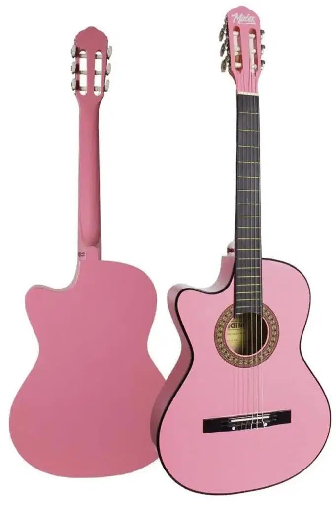 Midex CG-396PK SOLAK Klasik Gitar Pembe Renk Full Set Sap Ayarlı 4/4 yetişkin Boy