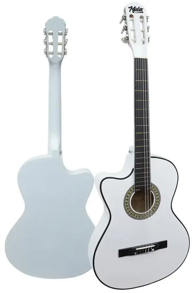Midex CG-396WH SOLAK Klasik Gitar Beyaz Renk Full Set Sap Ayarlı 4/4 yetişkin Boy