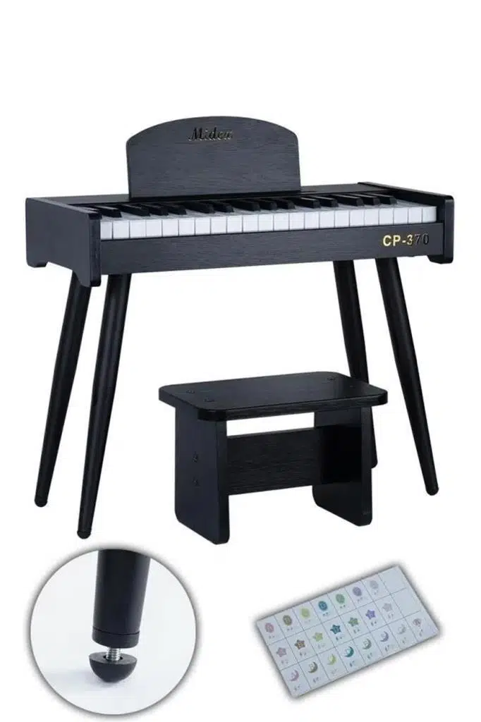Midex CP-370BK Ahşap Çocuk Piyanosu Pilli 37 Tuşlu Gerçek Piyano Tuşları