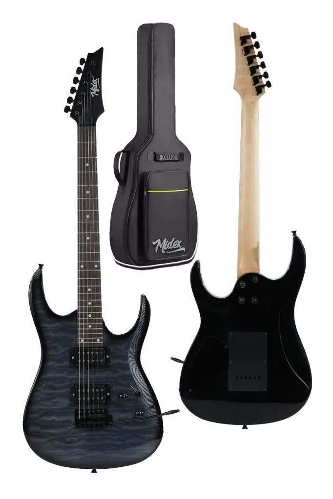 Midex Crade-ST Grey Rosewood Klavye Super Strat Kasa HH Yüksek Kaliteli Elektro Gitar