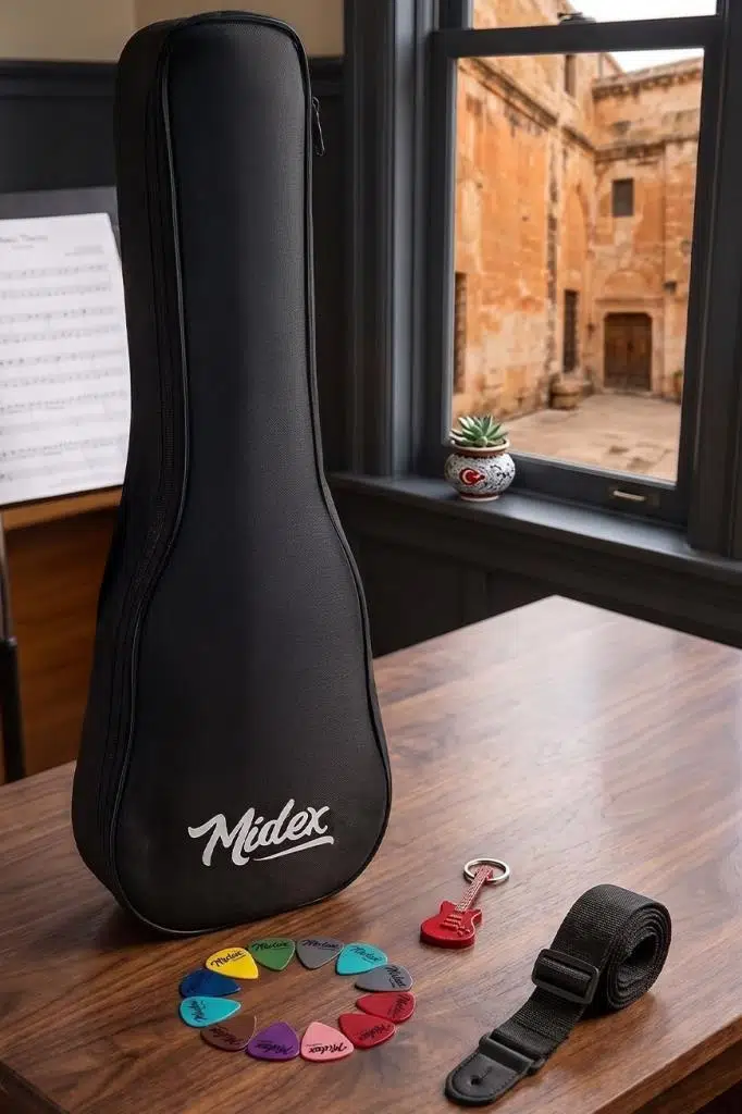 Midex CS-24A Concert Ukulele Kılıfı (Askı Capo Pena)