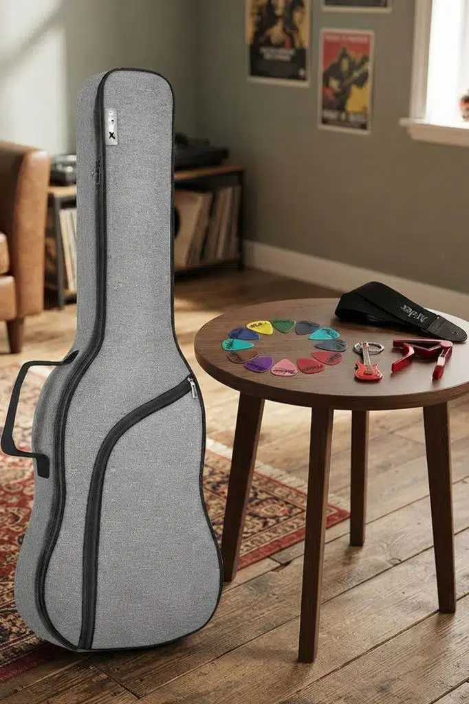 Midex CS-41PAK Akustik Gitar Çantası Soft Case Kılıf Gigbag (Askı Capo Pena Dahil)