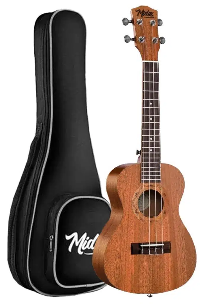 Midex CT-24M Set Maun Concert Ukulele (Softcase Capo Metod Nota Sticker Askı Pena)