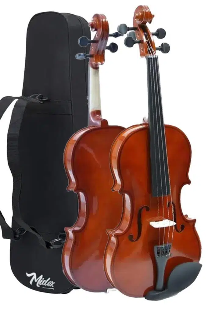 Midex CVL-744-PAK Profesyonel 4/4 Full Keman Seti (Yastık Tel Susturucu Reçine Çanta Yay)