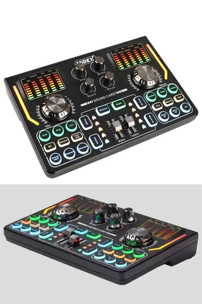 Midex CX1 Titanium Set Efektli Ses Kartı Mikrofon Kulaklık Stand Kayıt Canlı Yayın (PC ve Telefon)