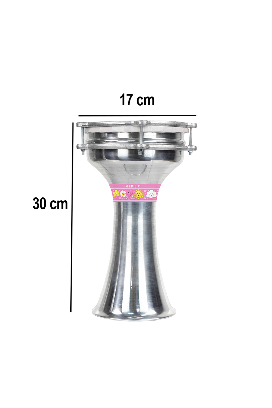 Midex DBK-01PK Çocuklar İçin1 Numara Alüminyum Darbuka Seti (33 x 18 cm)