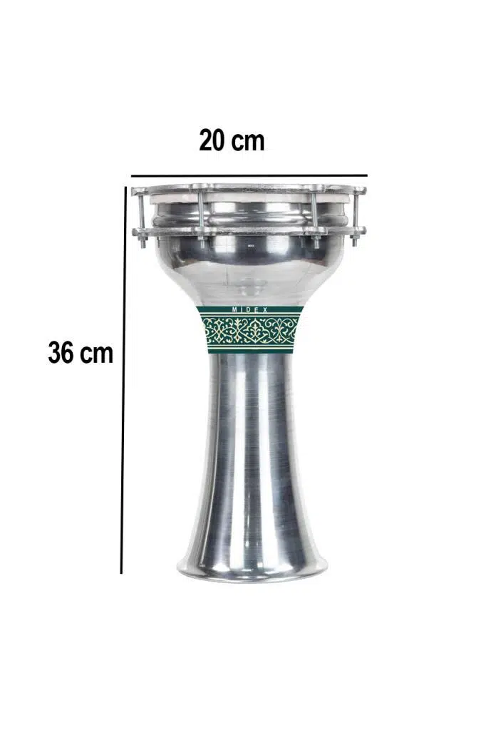 Midex DBK-03 Alüminyum Düz Klasik Darbuka No.3 (36X20 CM)