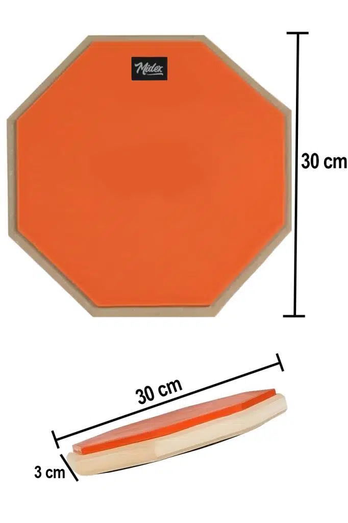 Midex DD-1012-C Bateri Davul Çalışma Pedi 12 İnç Drum Practice Pad