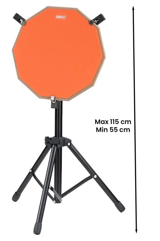 Midex DD-1012-PAK Bateri Davul Çalışma Pedi Seti 12 İnç Drum Practice Pad