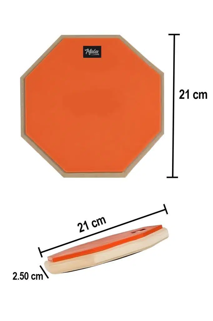 Midex DD-1080-C Bateri Davul Çalışma Pedi 8 İnç Drum Practice Pad