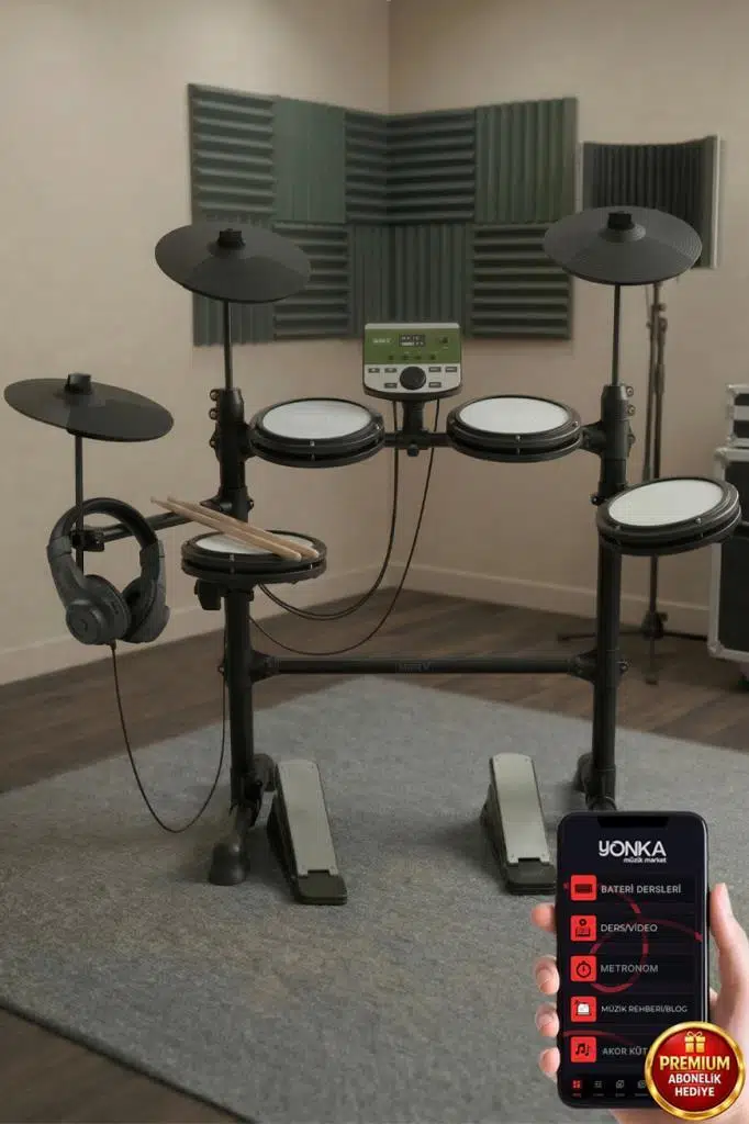 Midex DDX-110BT Profesyonel Dijital Davul Elektronik Bateri Bluetooth'lu (Kulaklık hediye)