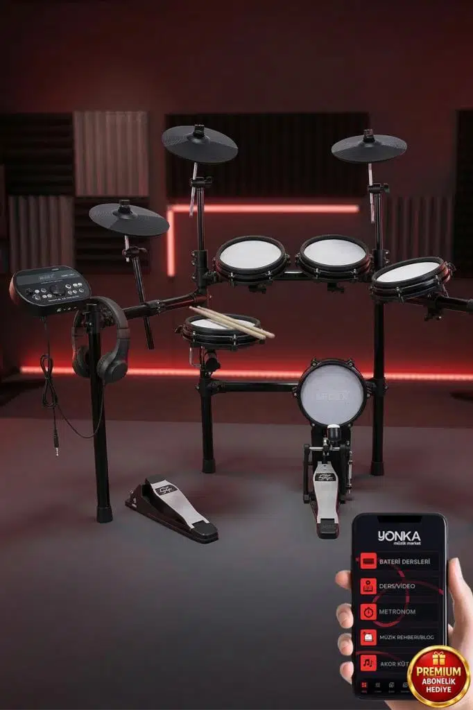 Midex DDX-190 Profesyonel Dijital Davul Elektronik Bateri (Kulaklık hediye)