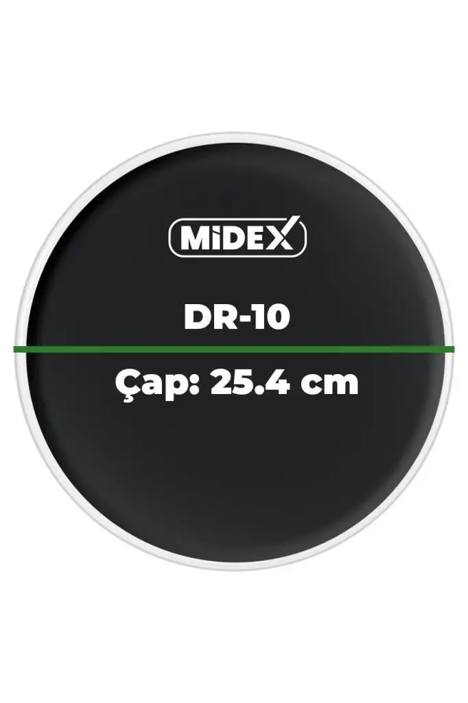 Midex DR-10BK Siyah Renk 10 İnç Bateri Davul Derisi Drumhead 10`` inch (25.4 cm)