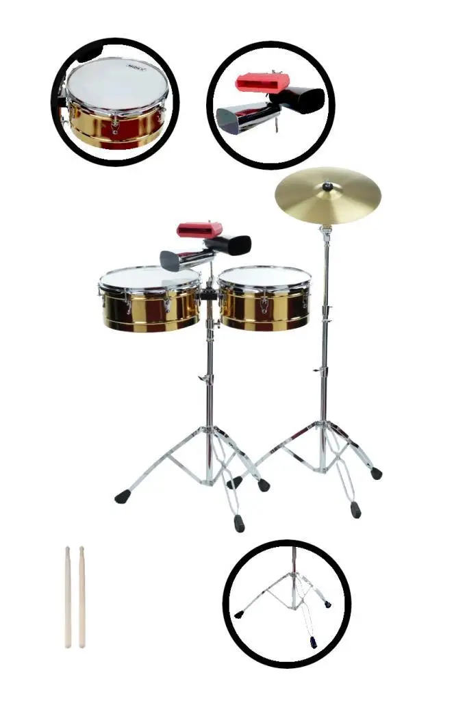 Midex DRM-21 Latin Perküsyon Timbal Seti (Stand Zil Cowbell Dahil)