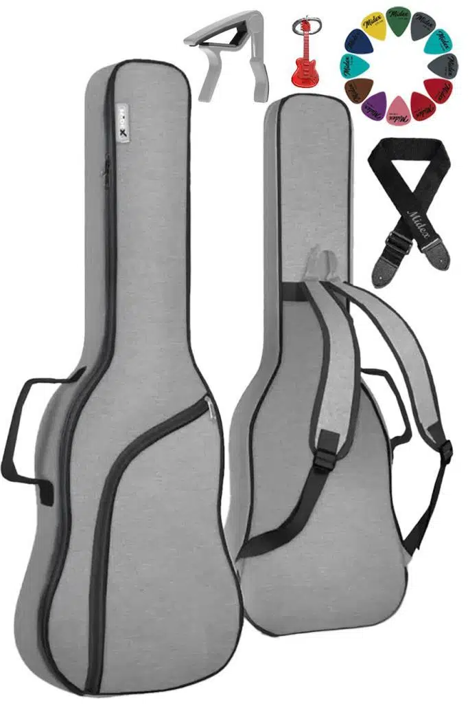 Midex ELC-40PAK Case Elektro Gitar Çantası Gigbag Su Geçirmez Kalın Kılıf (Çanta Askı Capo)