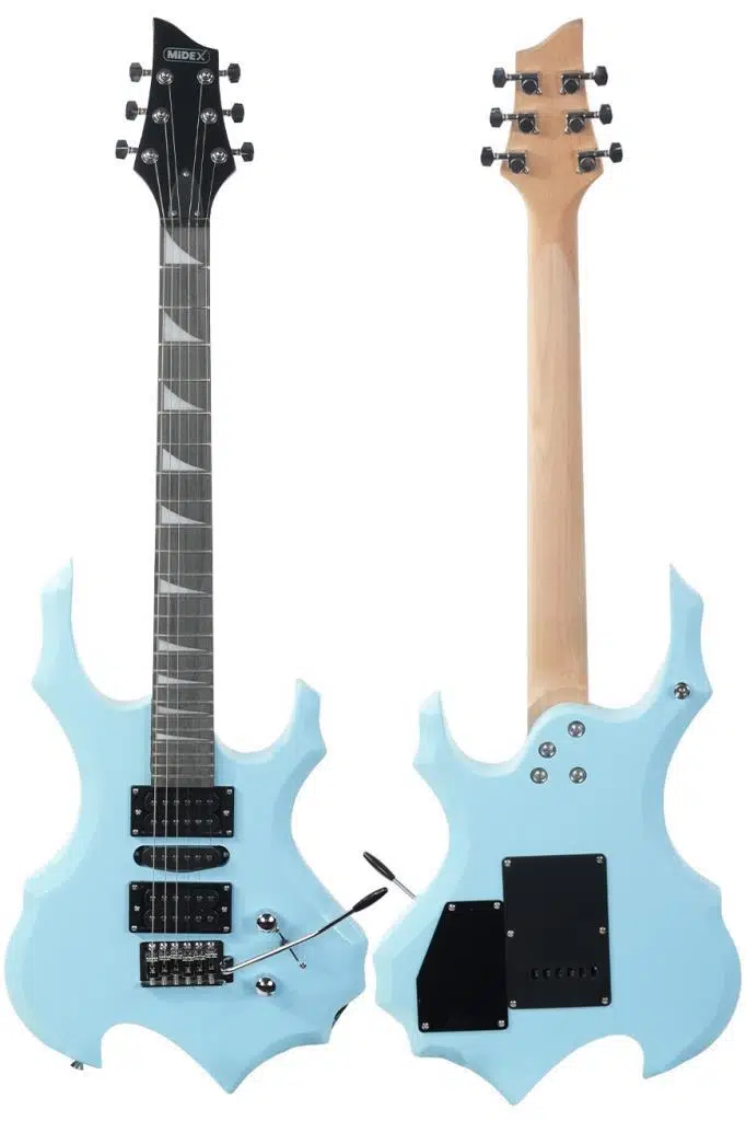 Midex Force-LTB Profesyonel Axel Kasa HSH Elektro Gitar Seti Turkuaz