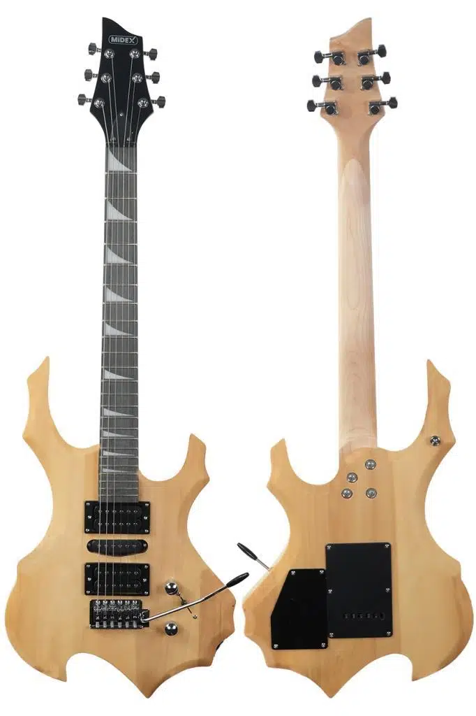 Midex Force-NT Profesyonel Axel Kasa HSH Elektro Gitar Seti Natural