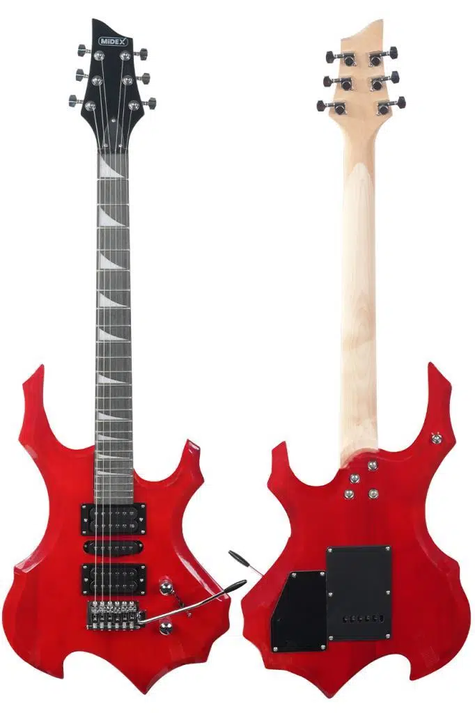 Midex Force-RD Profesyonel Axel Kasa HSH Elektro Gitar Seti Kırmızı