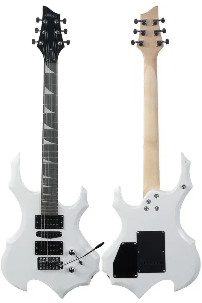 Midex Force-WH Profesyonel Axel Kasa HSH Elektro Gitar Seti Beyaz