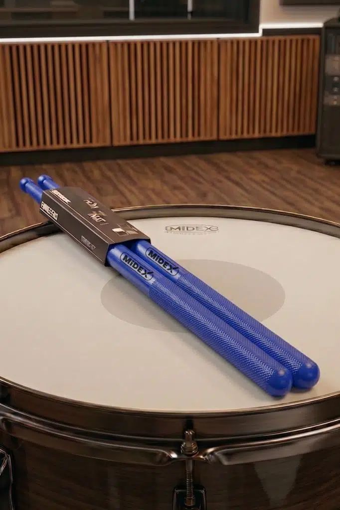 Midex GFK-801BL 5A Bateri Baget Kırılmaz Polyemid Mavi Renk Davul Bageti 5A Drumsticks