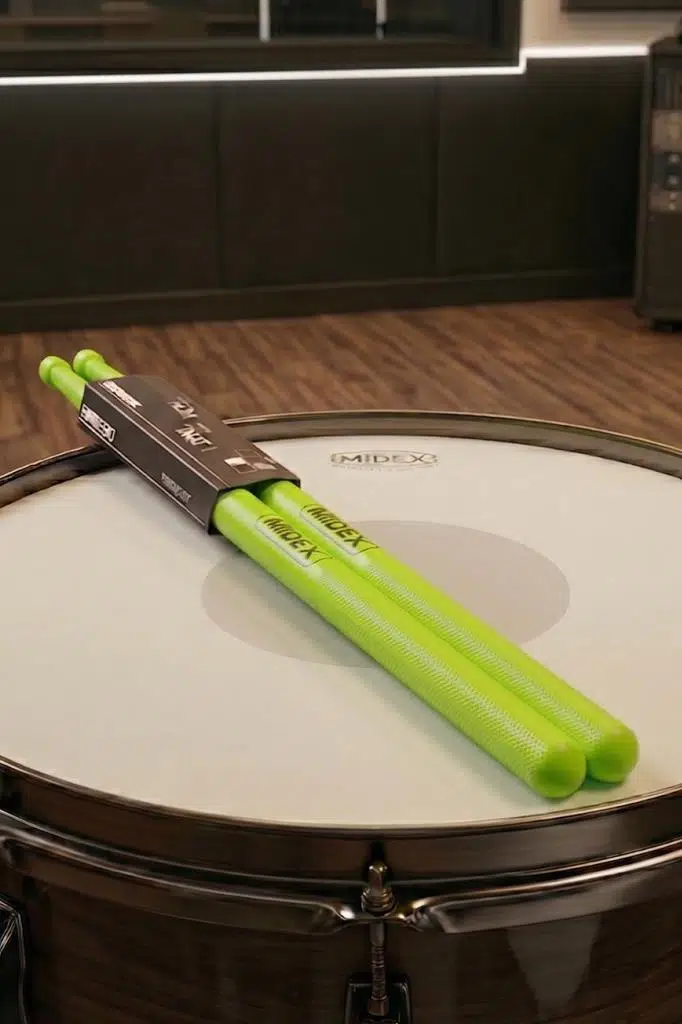 Midex GFK-801LGR 5A Bateri Baget Kırılmaz Polyemid Açık Yeşil Renk Davul Bageti 5A Drumsticks