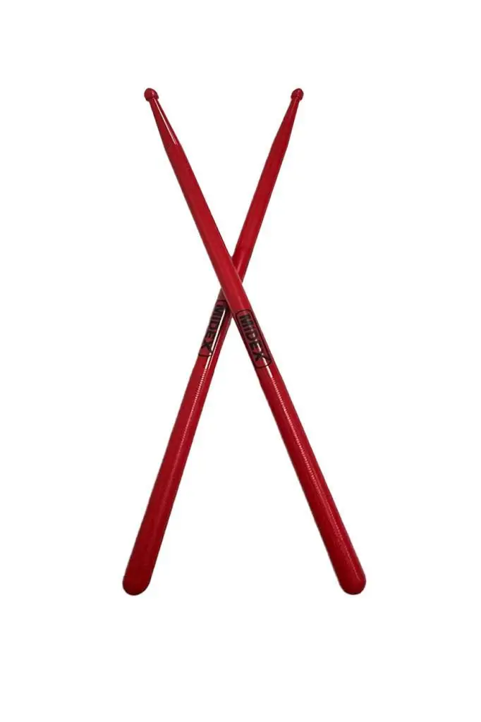 Midex GFK-801RD 5A Bateri Baget Kırılmaz Polyemid Kırmızı Renk Davul Bageti 5A Drumsticks