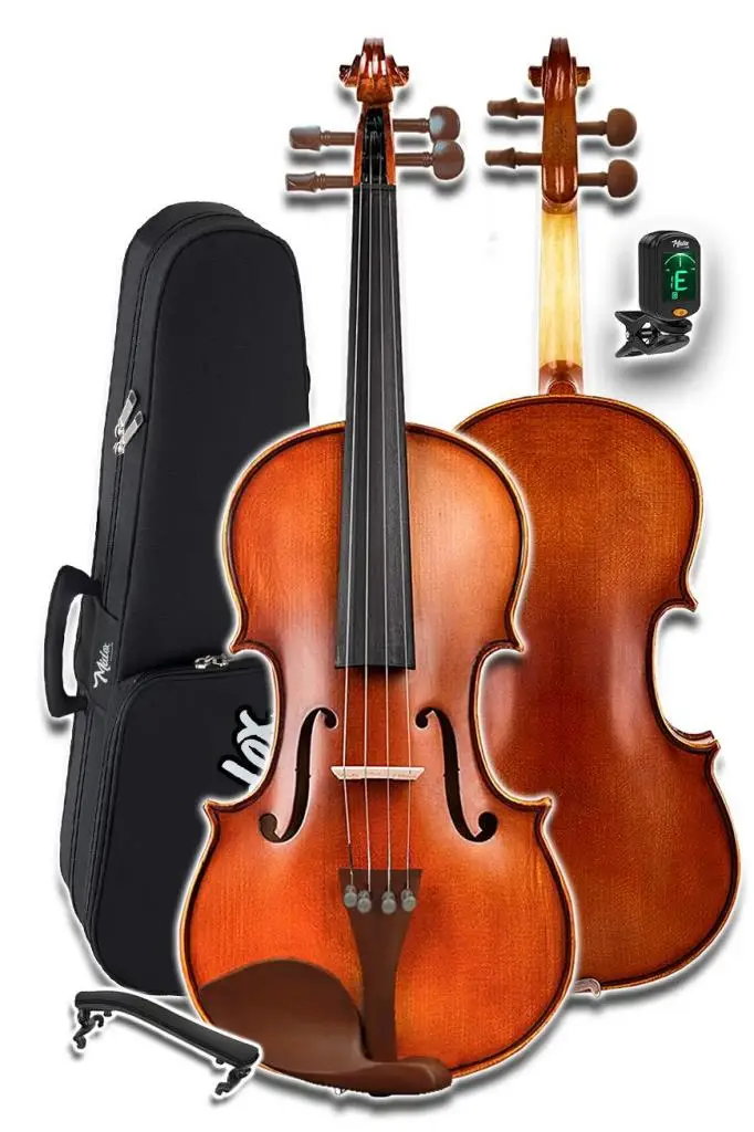 Midex GLA-124 Profesyonel Üst Kalite GÜL Ağacı Keman 4/4 Tam Boy (Yastık Tuner Yedek Tel Susturucu Çanta Yay Reçine)