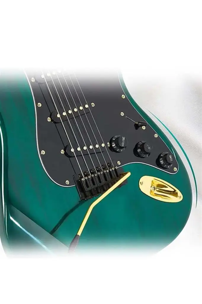 Midex GLC-40GR Profesyonel Elektro Gitar Yeşil (Stand Gigbag Askı Capo Tuner Pena Kablo Yedek Tel)
