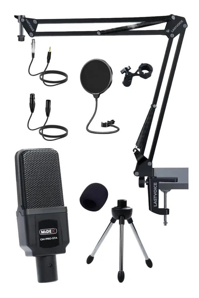 Midex Gm-Pro-ST-OUT Profesyonel Condenser Stüdyo Kayıt Mikrofon Paketi(OUTLET)