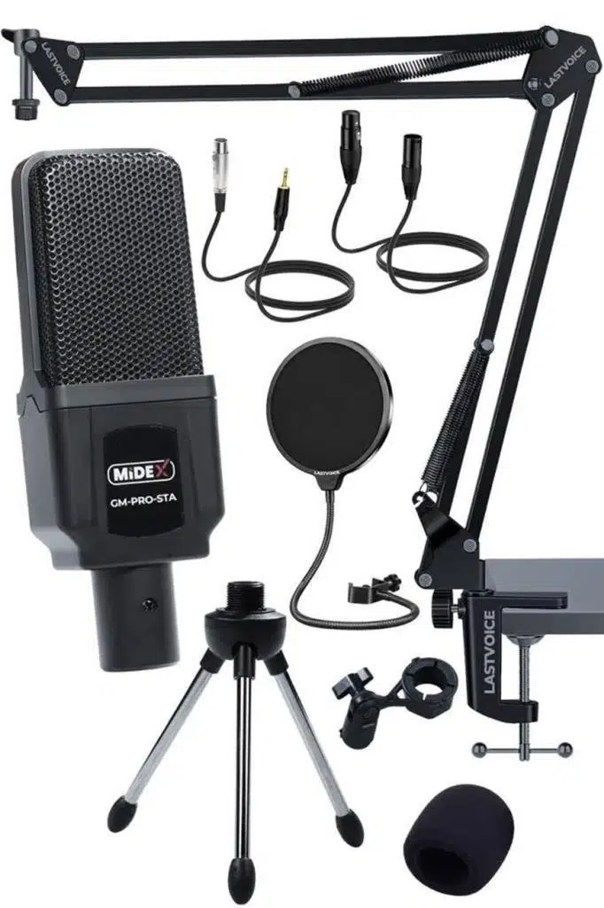 Midex Gm-Pro-ST Profesyonel Condenser Stüdyo Kayıt Mikrofon Paketi