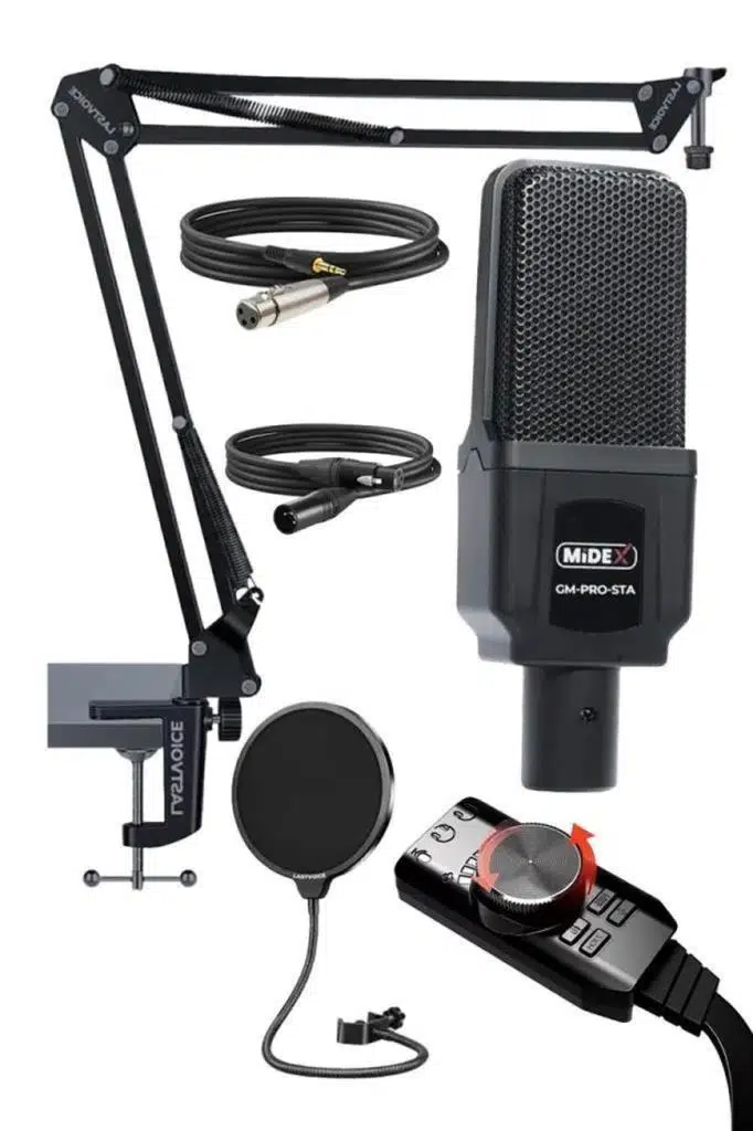 Midex GM-PRO-STB Gaming 7.1 Ses Kartı ve Mikrofon Seti Canlı Yayın LOL PUBG