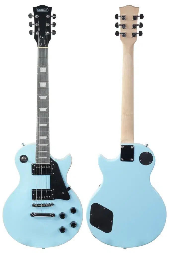Midex GRX-200LTB Profesyonel Les Paul Kasa HH Elektro Gitar Seti Turkuaz