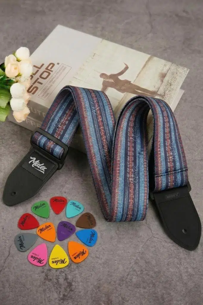 Midex GSR-10 Özel Tasarım Desenli Gitar Omuz Askısı 90-145 cm Uzunluk