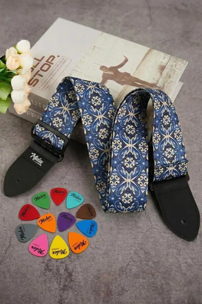 Midex GSR-15 Özel Tasarım Desenli Gitar Omuz Askısı 90-145 cm Uzunluk