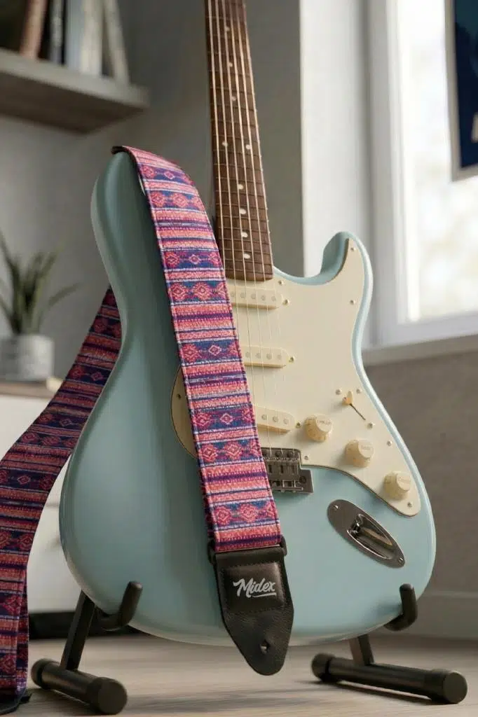 Midex GSR-20 Özel Tasarım Desenli Gitar Omuz Askısı 90-145 cm Uzunluk