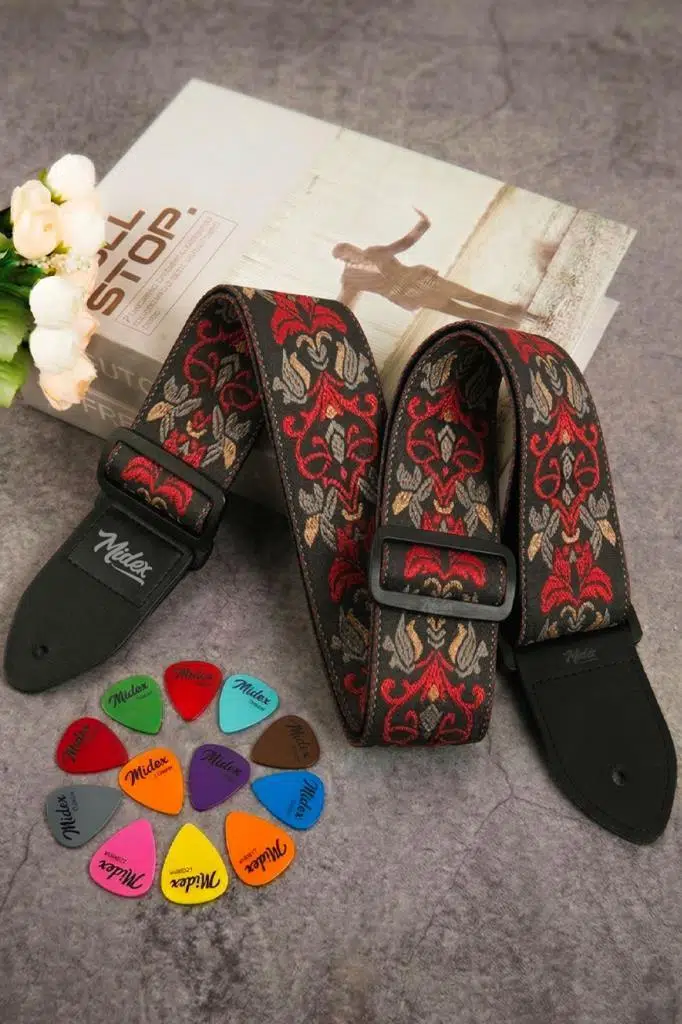 Midex GSR-30 Özel Tasarım Desenli Gitar Omuz Askısı 90-145 cm Uzunluk