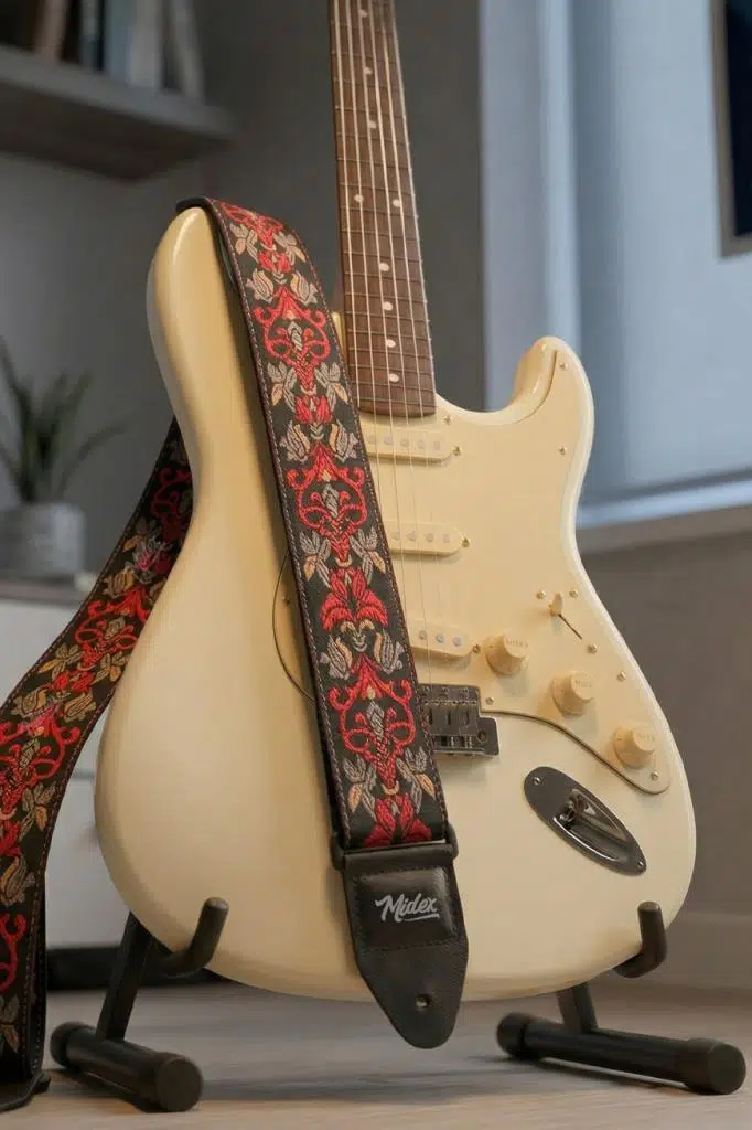 Midex GSR-30 Özel Tasarım Desenli Gitar Omuz Askısı 90-145 cm Uzunluk