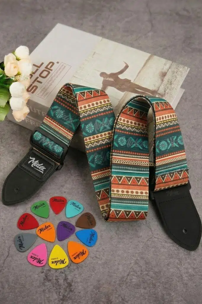 Midex GSR-35 Özel Tasarım Desenli Gitar Omuz Askısı 90-145 cm Uzunluk