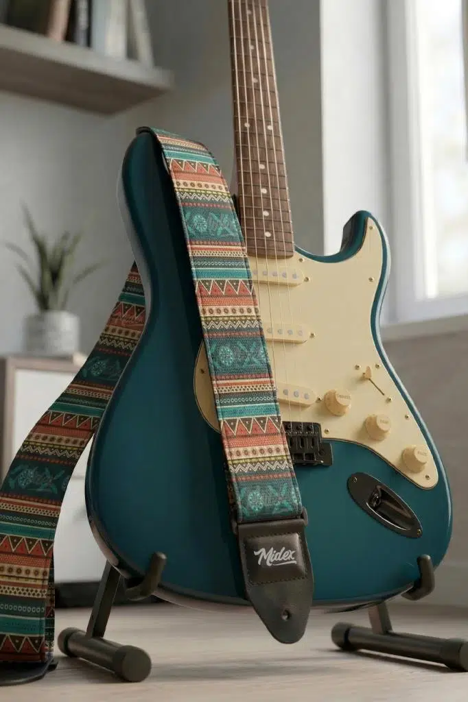 Midex GSR-35 Özel Tasarım Desenli Gitar Omuz Askısı 90-145 cm Uzunluk