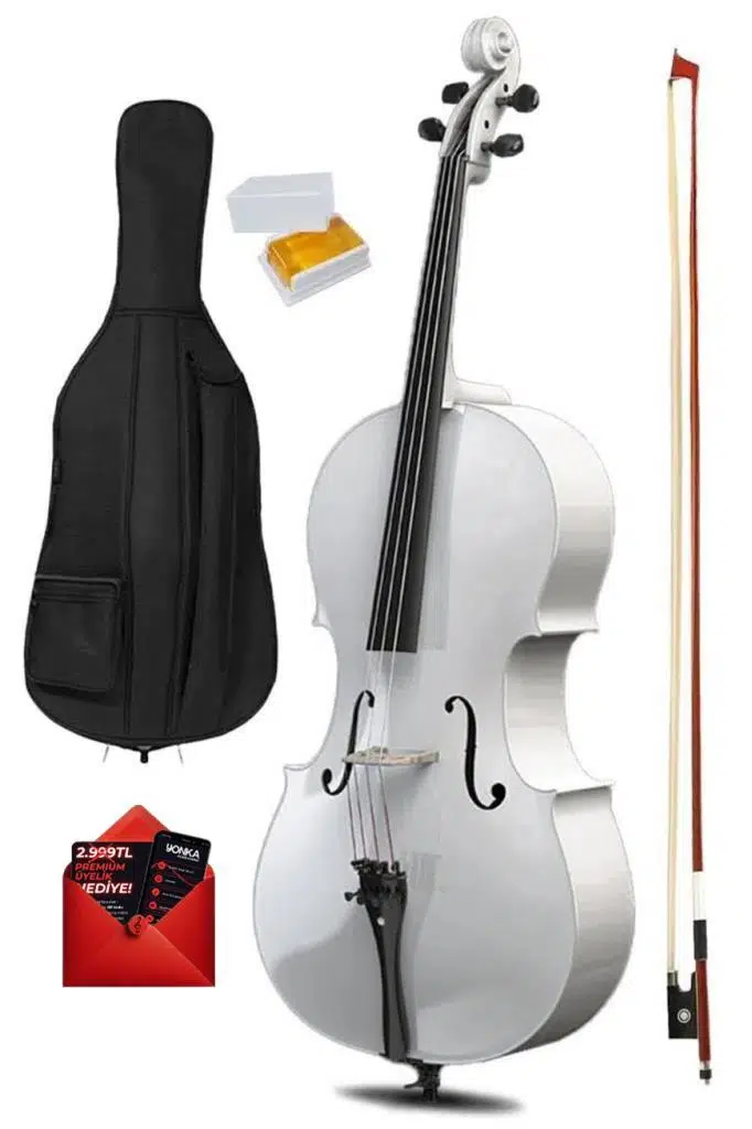 Midex GT-124WH Profesyonel Üst Kalite Beyaz Çello Viyolonsel