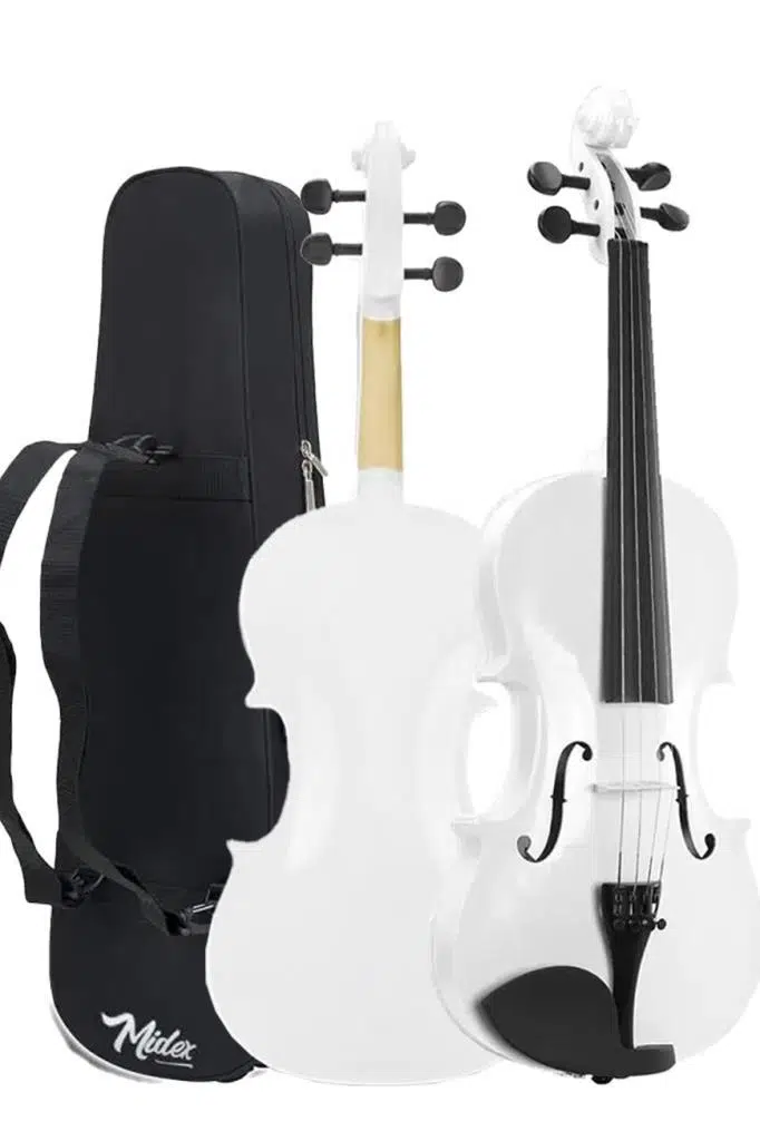 Midex HGA44WH-TYS Beyaz 4/4 Tam Boy Keman Seti (Çanta Yay Reçine)