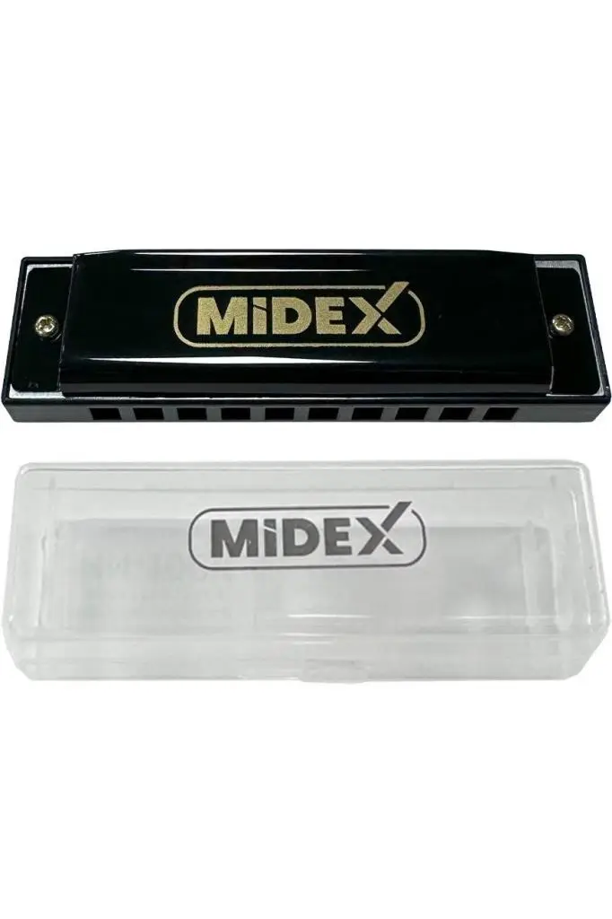 Midex HN-10BK Siyah Örf Aletleri 10 Delikli Mızıka Do (c)
