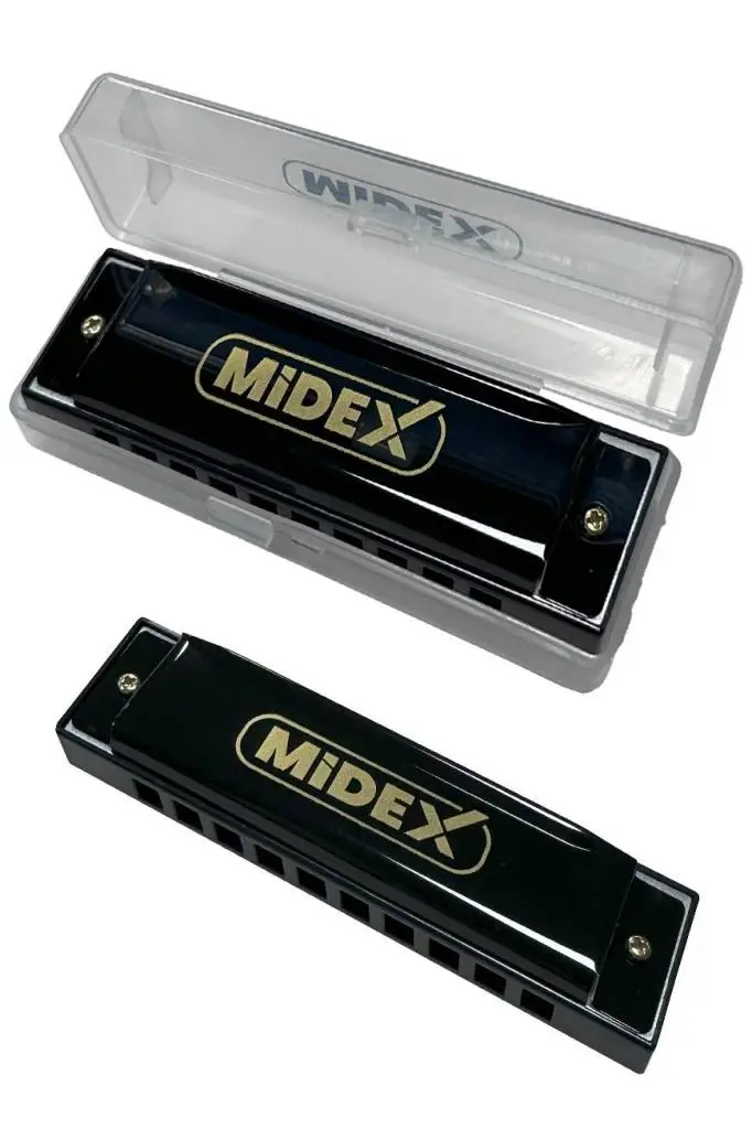 Midex HN-10BK Siyah Örf Aletleri 10 Delikli Mızıka Do (c)