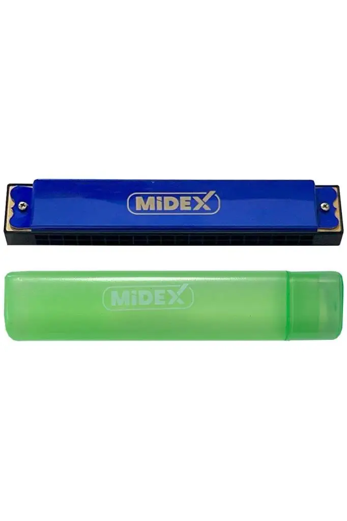 Midex HN-20BL Mavi 20 Delikli Mızıka Do (c)